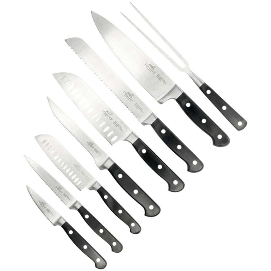 Lion Sabatier Pluton Messerset 8-teilig, Stahl/Schwarz