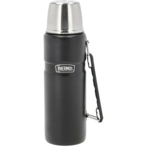 Thermos Stainless King Thermoflasche 1,2 L, Schwarz