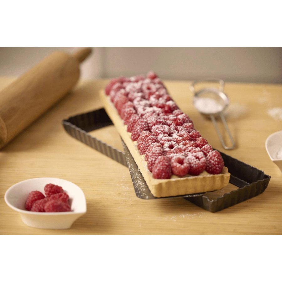 Blomsterbergs Rechteckige Tarteform 30x11 cm, Dunkelgrau