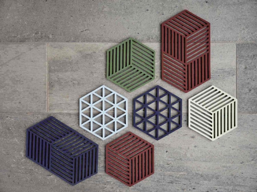 Zone Denmark Hexagon Bordskner 16x14 cm, Grass