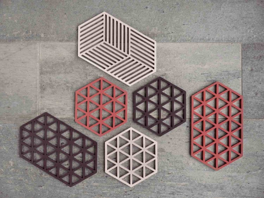 Zone Denmark Triangles Bordskner 16x14 cm, Rose