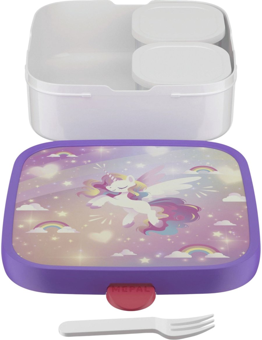 Mepal Bento Campus Brotdose 18,4x18,2 cm, Unicorn Glow