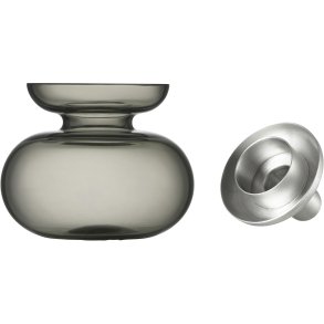 Zone Denmark Inu Vase/Kerzenhalter H10 cm, Rauchgrau/Stahl