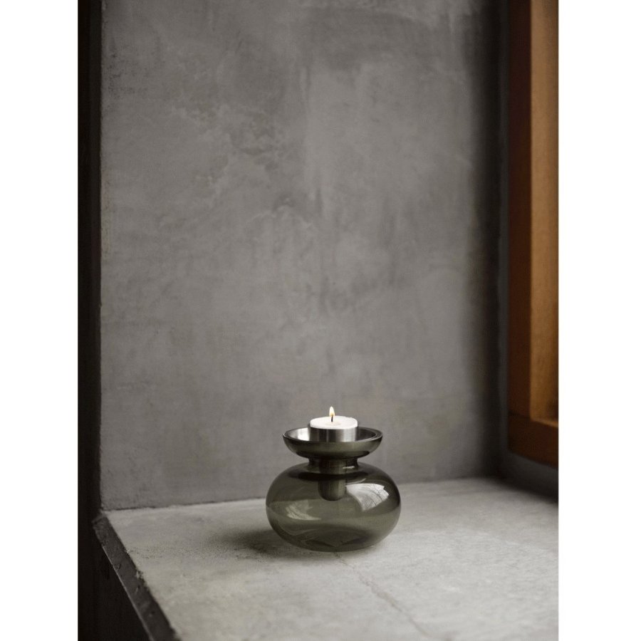 Zone Denmark Inu Vase/Kerzenhalter H10 cm, Moss Green/Messing