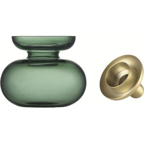 Zone Denmark Inu Vase/Kerzenhalter H10 cm, Moss Green/Messing