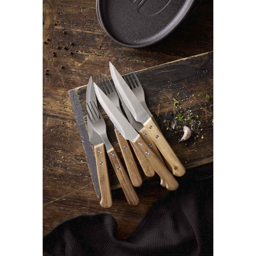 HOLM Steakbesteck 8teilig, Akazie