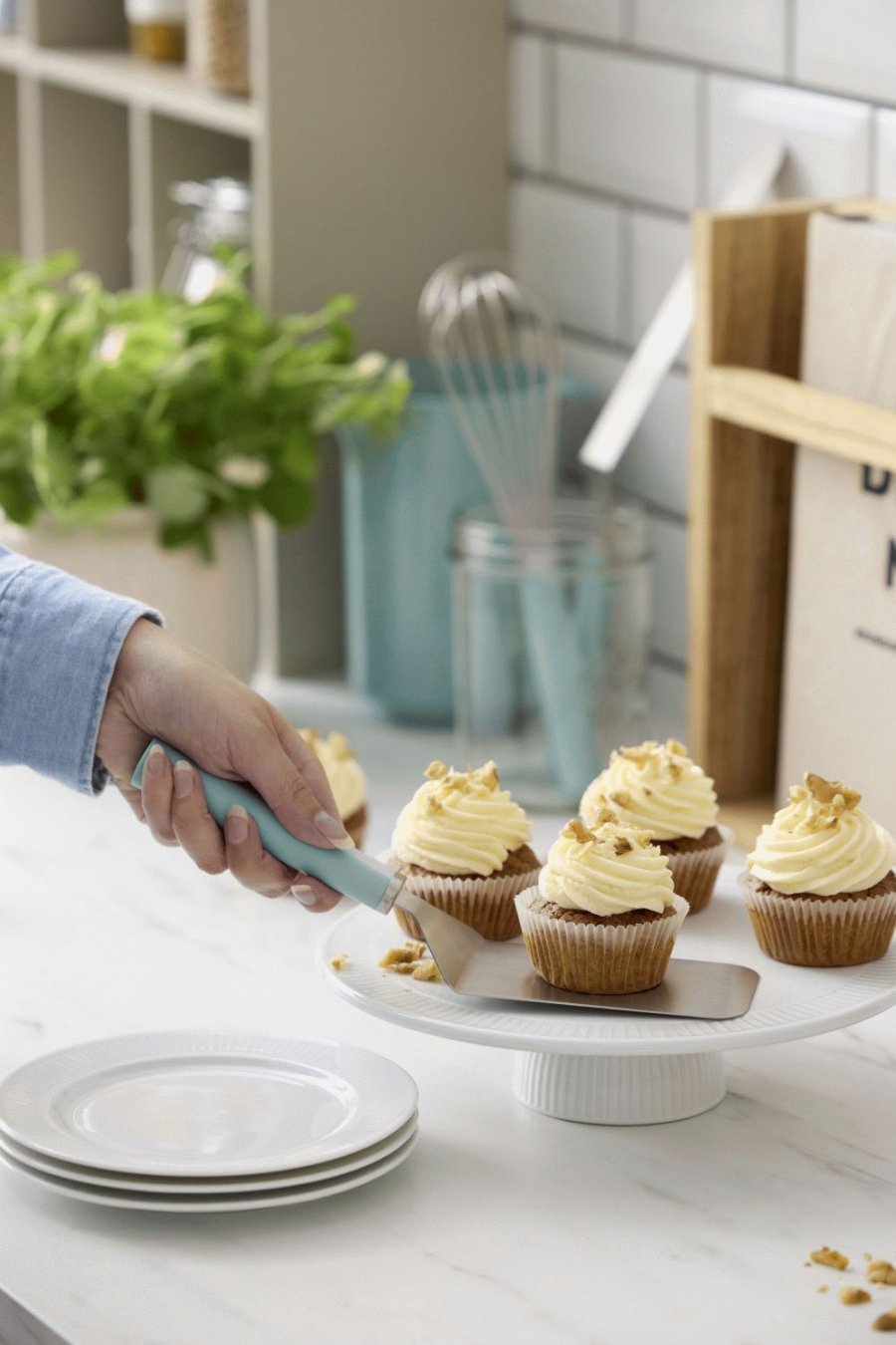 Rosti Emma Breiter Pfannenwender 26 cm, Nordic Green