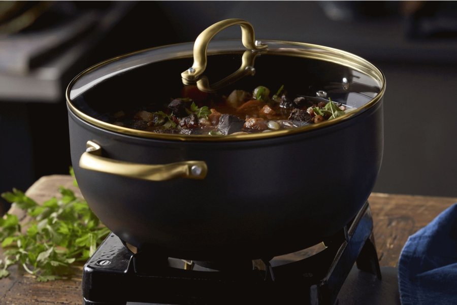 HOLM Brasserie Bratentopf 8 L, Schwarz