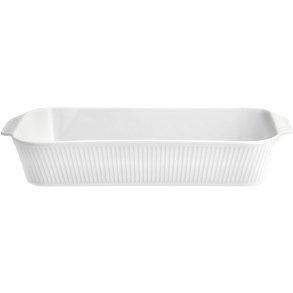 Pillivuyt Plissé Fad 35x19 cm, Hvid