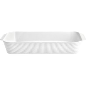 Pillivuyt Plissé Fad 38x21 cm, Hvid