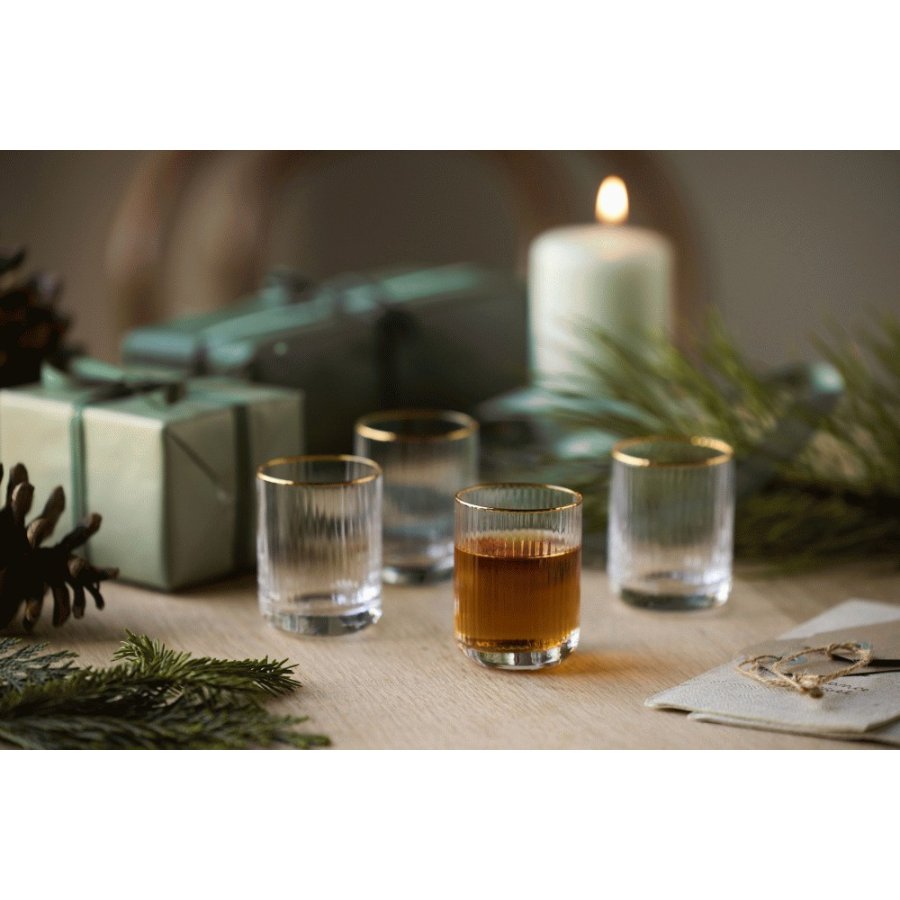 Lyngby Glas Palermo Gold Shotglas 6 stk. 6 cl