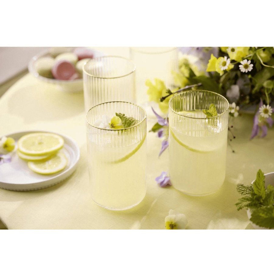Lyngby Glas Palermo Gold Highball Glas 4er Set 50 cl