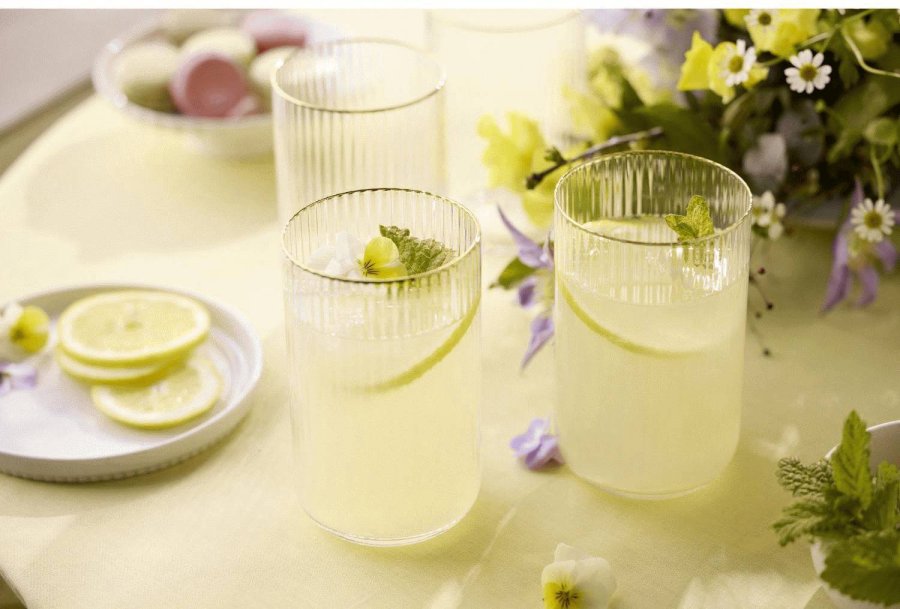 Lyngby Glas Palermo Gold Highball Glas 4er Set 50 cl