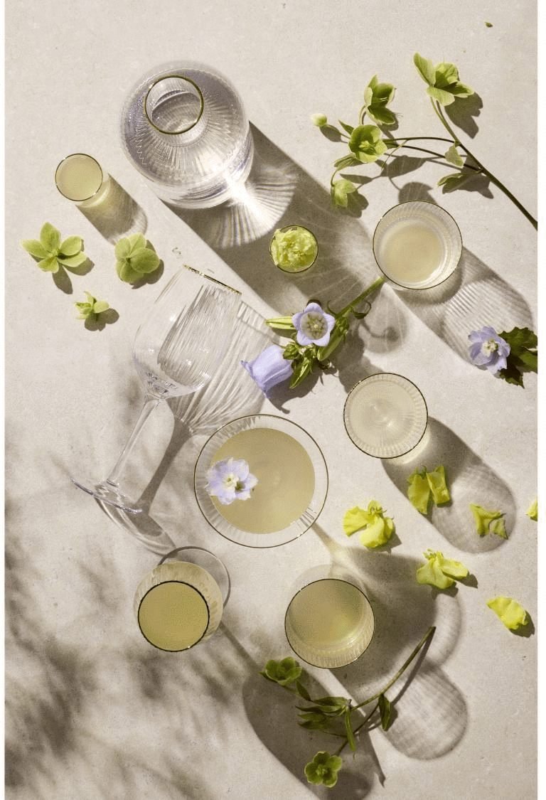 Lyngby Glas Palermo Gold Highball Glas 4er Set 50 cl