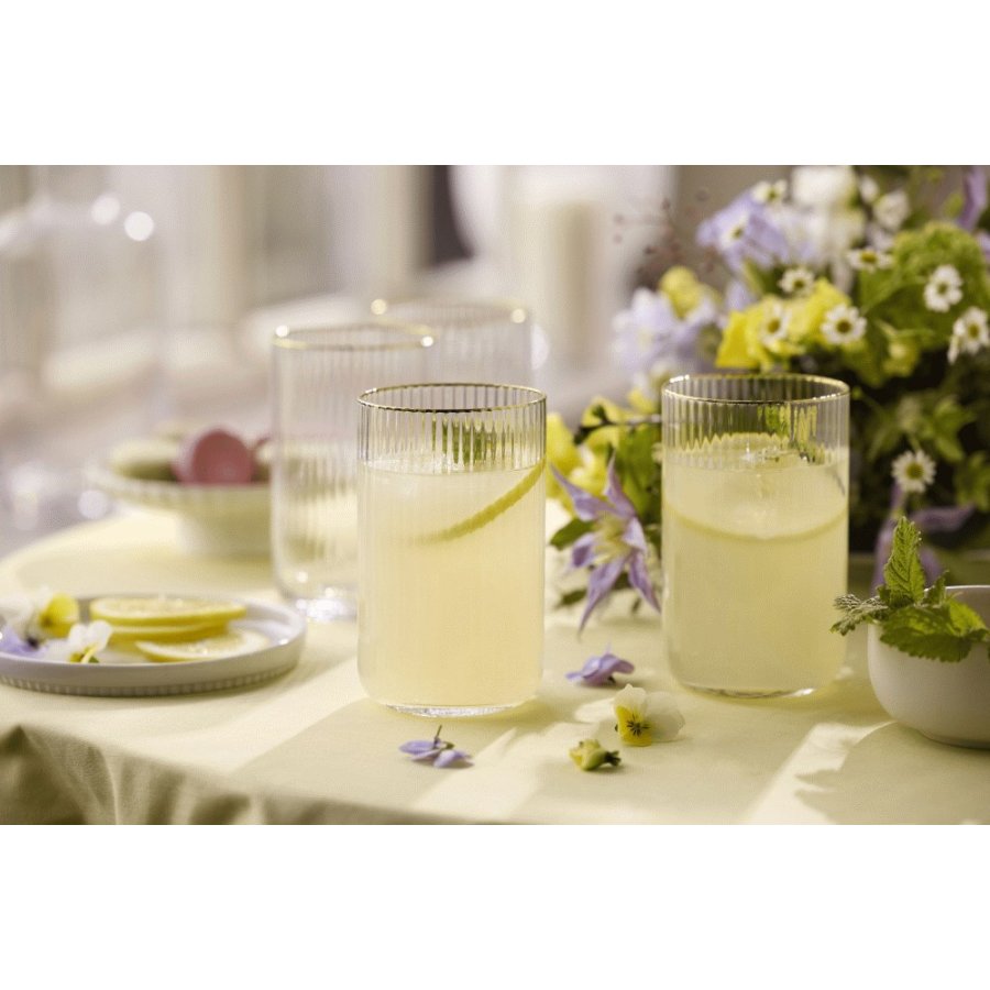 Lyngby Glas Palermo Gold Highball Glas 4 stk. 50 cl