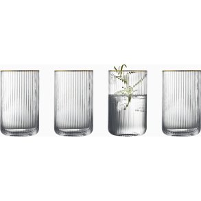 Lyngby Glas Palermo Gold Highball Glas 4er Set 50 cl