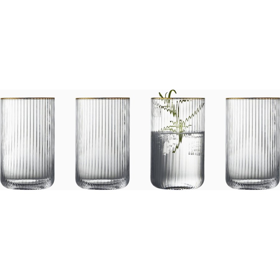 Lyngby Glas Palermo Gold Highball Glas 4 stk. 50 cl