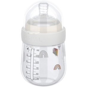 Mepal Mio Schnullerflasche 165 ml, Sunshine & Rainbow