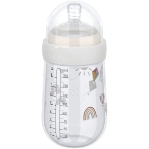 Mepal Mio Schnullerflasche 240 ml, Sunshine & Rainbow