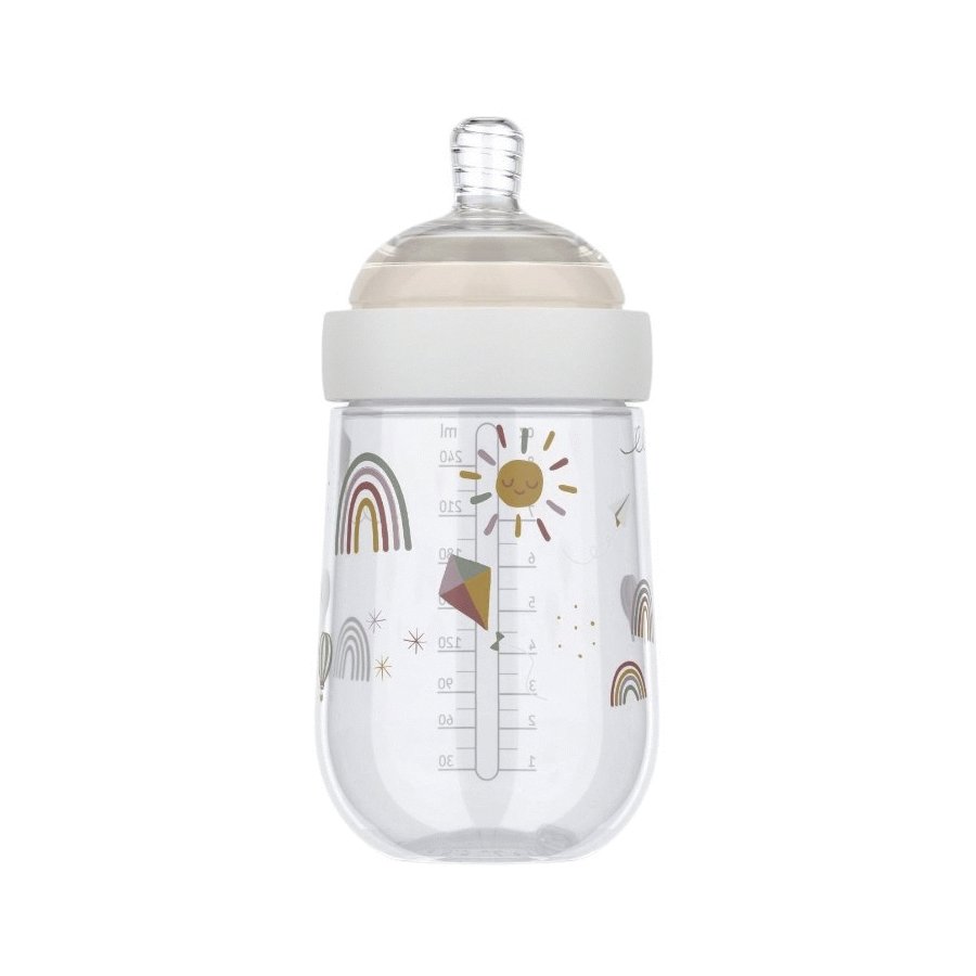 Mepal Mio Schnullerflasche 240 ml, Sunshine & Rainbow