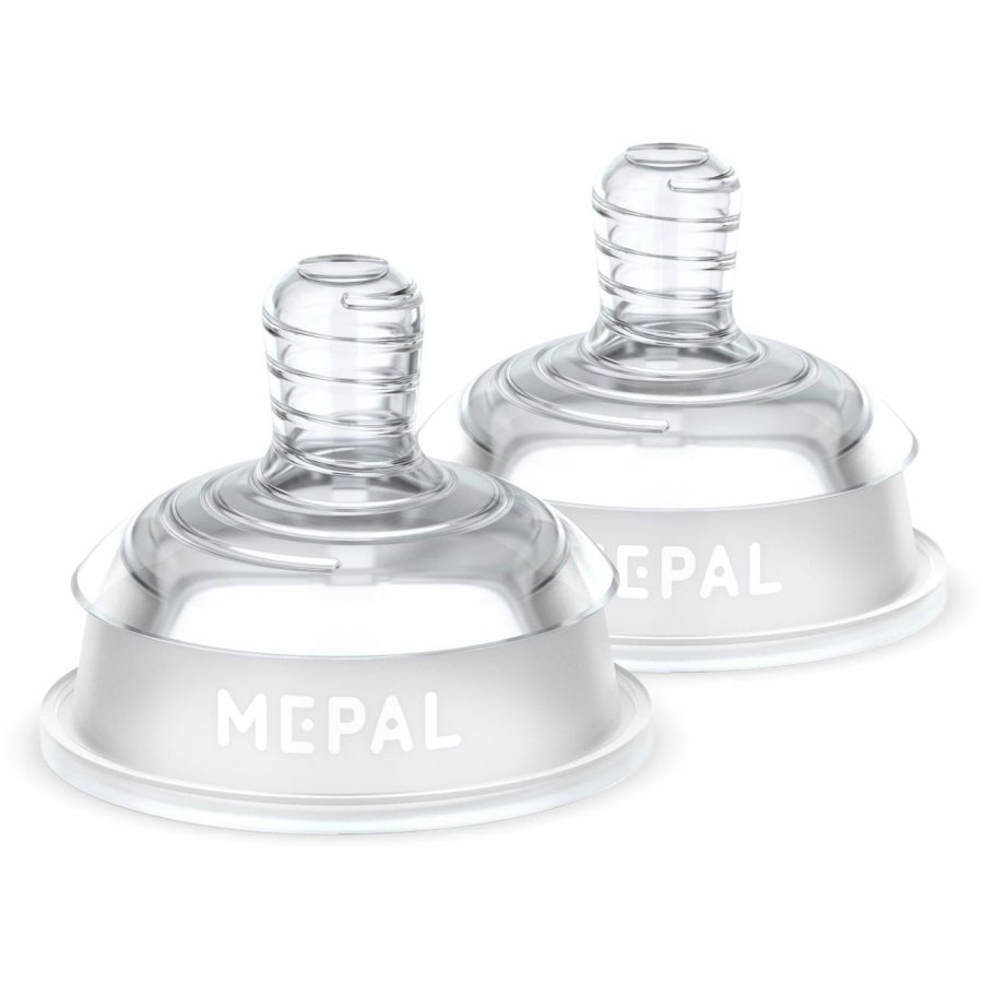 Mepal Mio Flaschensauger 2er Set Slow, Klar
