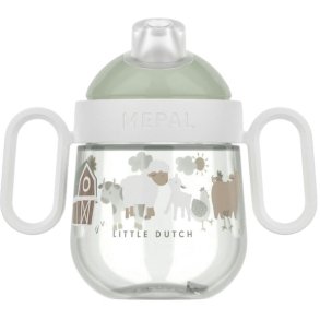 Mepal Mio Babybecher tropffrei 200 ml, Little Farm