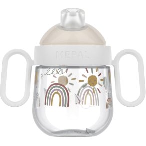 Mepal Mio Babybecher tropffrei 200 ml, Sunshine & Rainbow