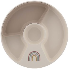 Mepal Mio Kinderteller mit Unterteilung 20 cm, Sunshine & Rainbow