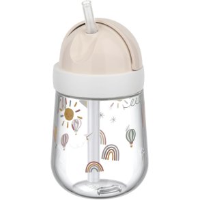 Mepal Mio Kinderbecher mit Strohhalm 300 ml, Sunshine & Rainbow
