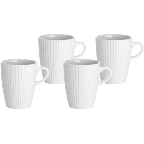 Pillivuyt Pliss Becher 4er Set 27 cl, Wei