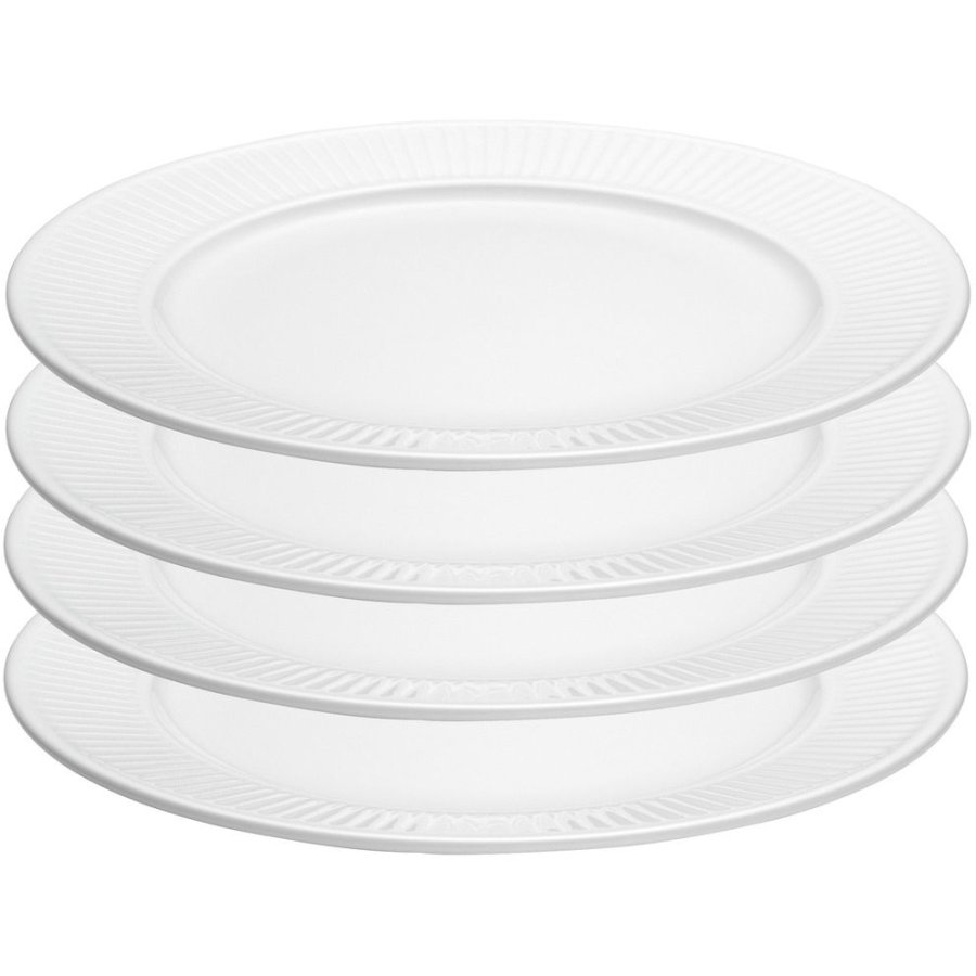 Pillivuyt Pliss Teller 4er Set 28 cm, Wei