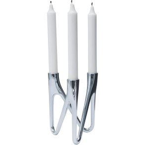 Mors Roots Kerzenstnder 3 Arme H16,5 cm, Chrom
