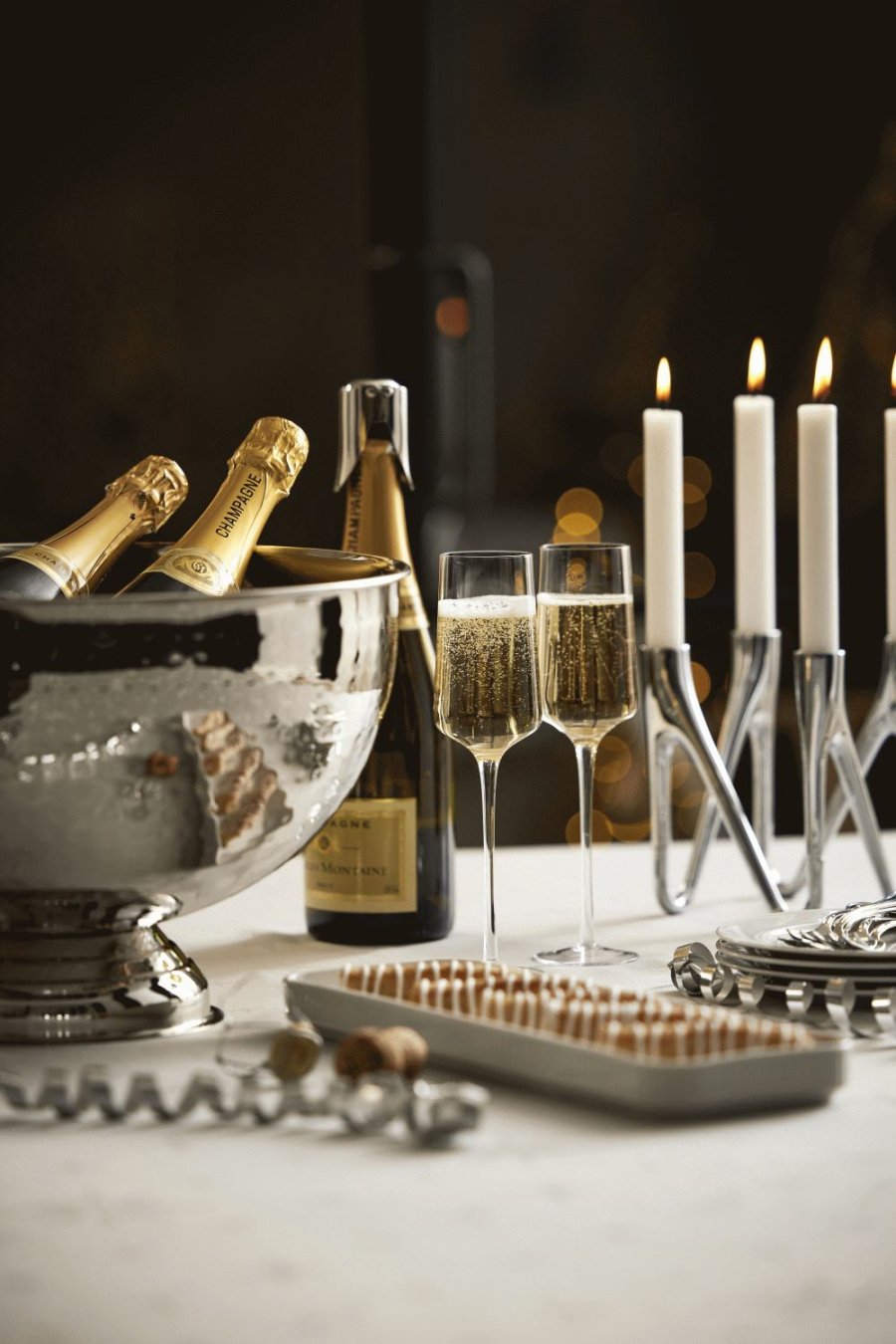 Mors Roots Kerzenstnder 3 Arme H16,5 cm, Chrom