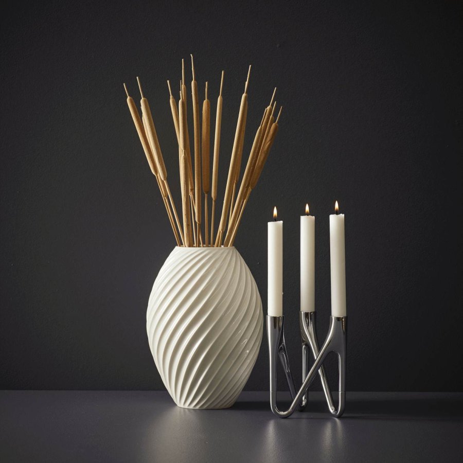 Mors Roots Kerzenstnder 3 Arme H16,5 cm, Chrom