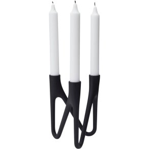 Mors Roots Kerzenstnder 3 Arme H16,5 cm, Schwarz