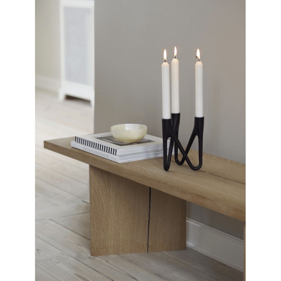 Mors Roots Kerzenstnder 3 Arme H16,5 cm, Schwarz