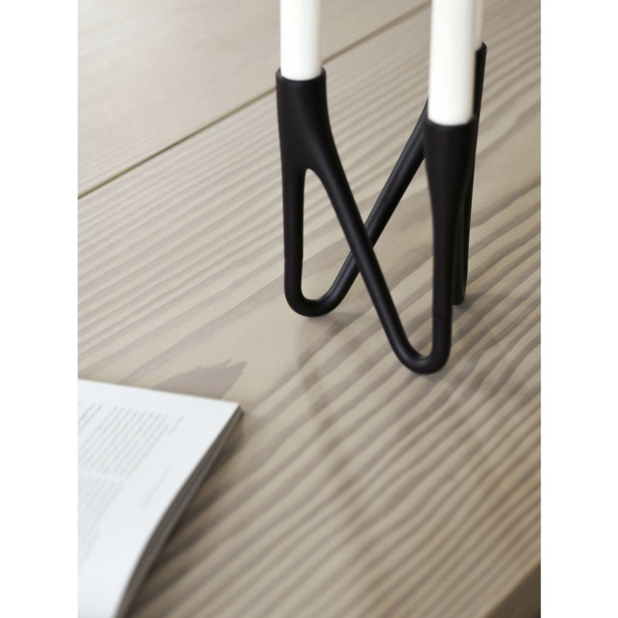 Mors Roots Kerzenstnder 3 Arme H16,5 cm, Schwarz