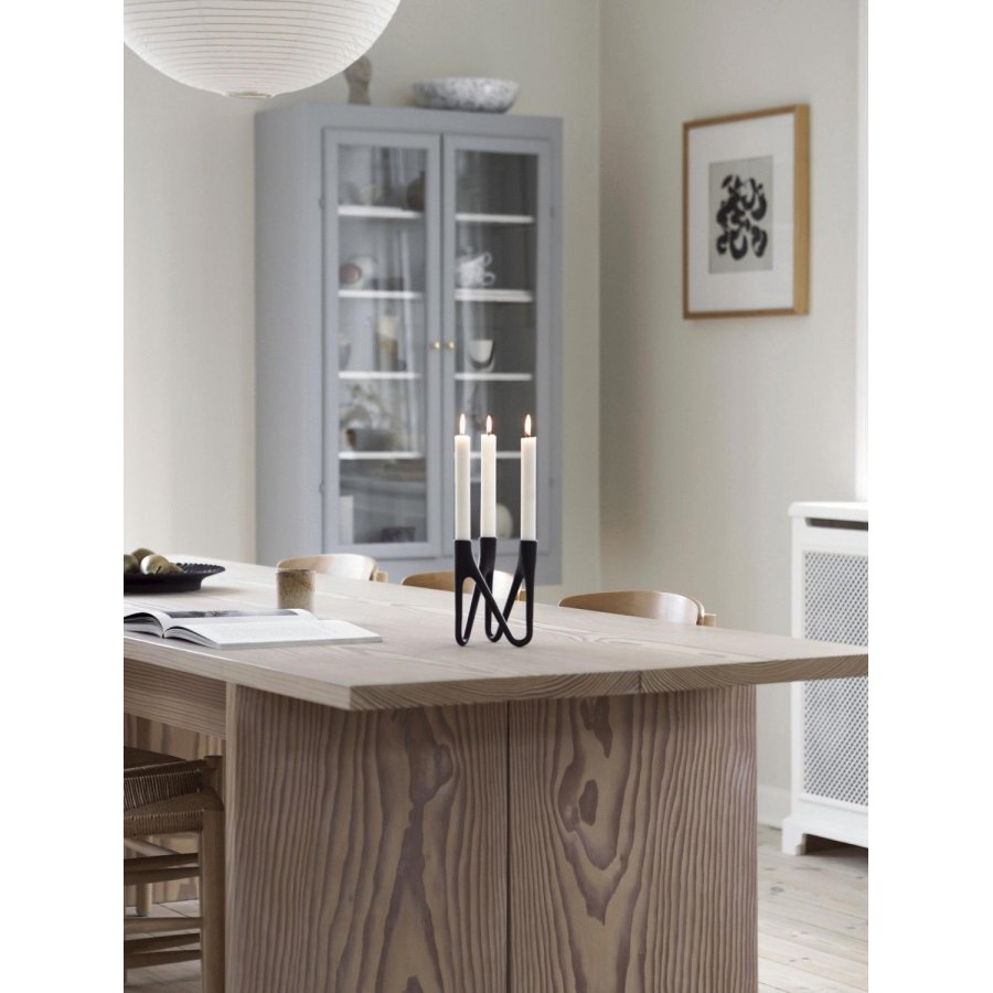 Mors Roots Kerzenstnder 3 Arme H16,5 cm, Schwarz