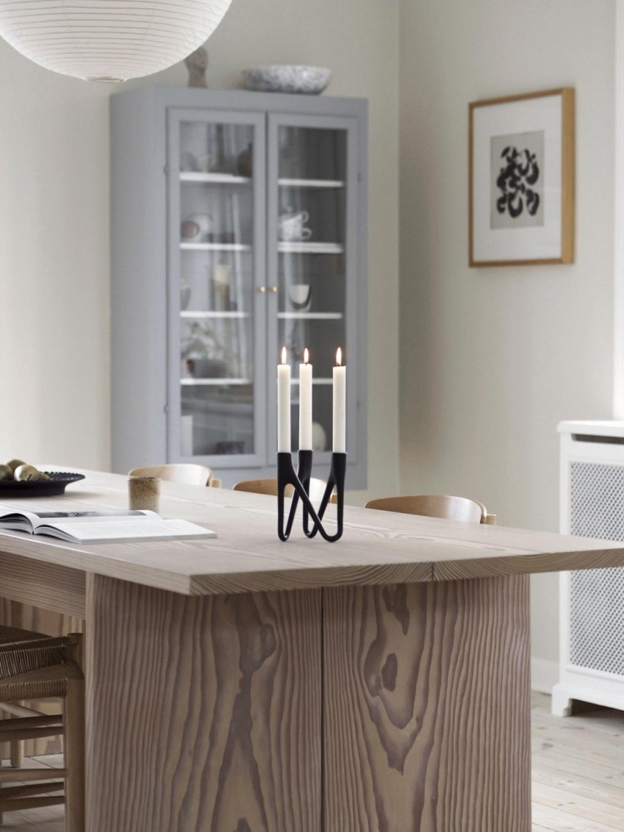 Mors Roots Kerzenstnder 3 Arme H16,5 cm, Schwarz