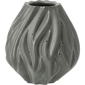 Mors Flame Vase H15 cm, Grau