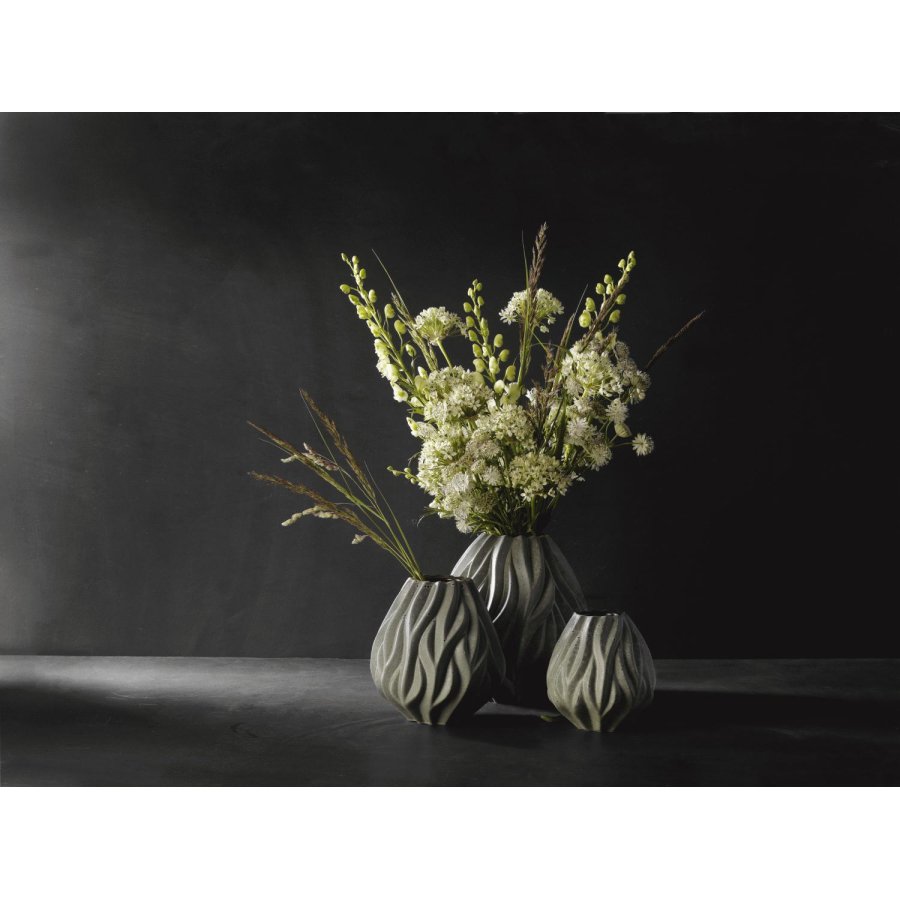 Morsø Flame Vase H15 cm, Grå