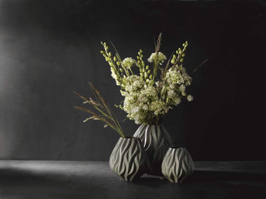 Morsø Flame Vase H15 cm, Grå