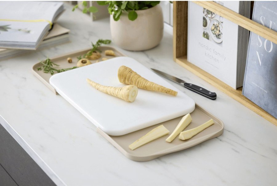 Rosti Separa Schneidebrett mit Wannen 39,5x26,8 cm, Humus