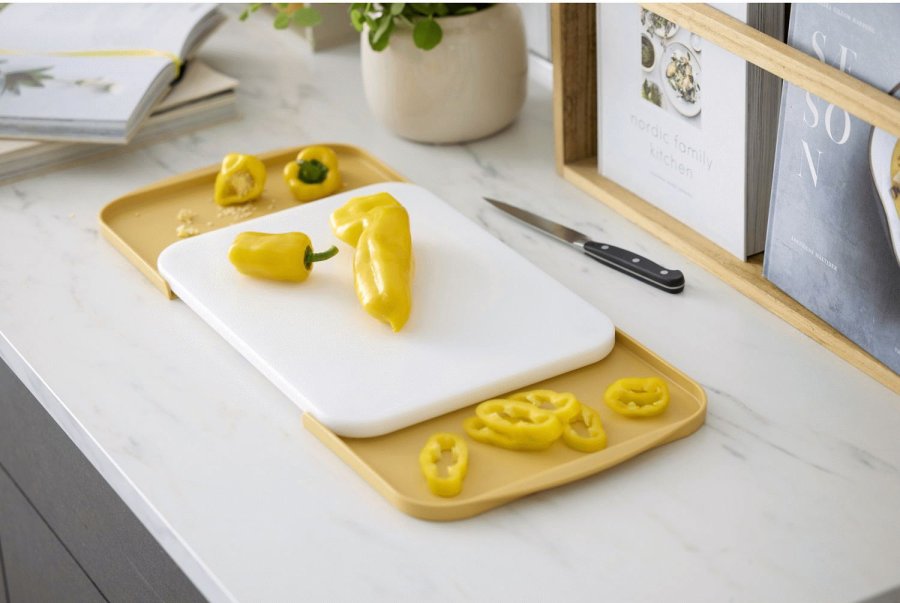 Rosti Separa Schneidebrett mit Schalen 39,5x26,8 cm, Curry