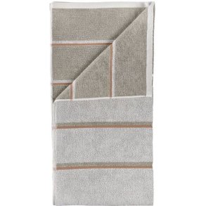 Zone Denmark Sauna H�ndkl�de 50x100 cm, Soft Grey/Eucalyptus/Terracotta