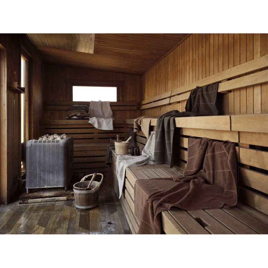 Zone Denmark Sauna Badeh�ndkl�de 70x140 cm, Soft Grey/Eucalyptus/Terracotta