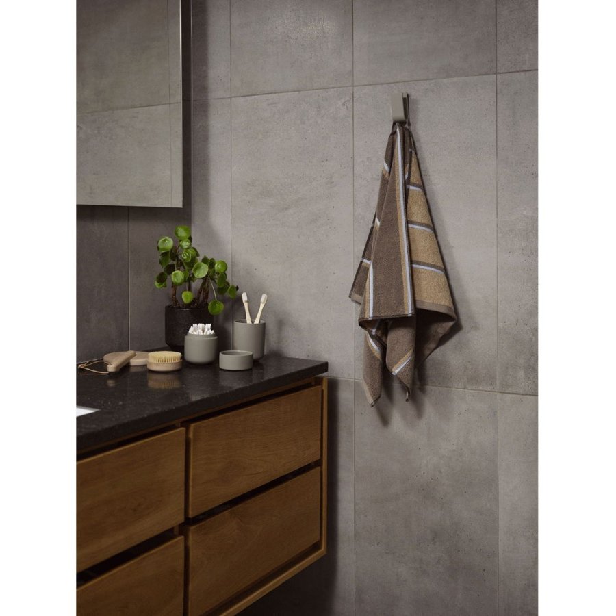 Zone Denmark Sauna H�ndkl�de 50x100 cm, Taupe/Camel/Sky Blue