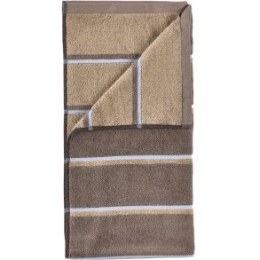Zone Denmark Sauna H�ndkl�de 50x100 cm, Taupe/Camel/Sky Blue