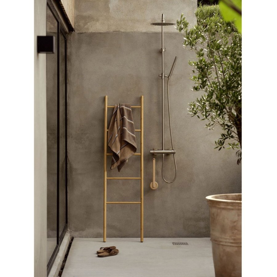 Zone Denmark Sauna Badeh�ndkl�de 70x140 cm, Taupe/Camel/Sky Blue