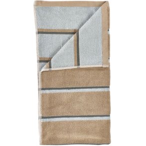 Zone Denmark Sauna H�ndkl�de 50x100 cm, Camel/Ice Blue/Olive Green